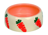 Ceramic feeding trough  CARROT    O 14 5 cm  500 ml