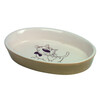 Cat ceramic dish oval   17 X 11 X 2 5 cm  120 ml