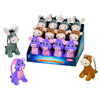 Plush with rope Donkey/Cow/Pig   display 12 pcs  14 cm