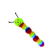 Plush crackle Caterpillar  with catnip   24 cm