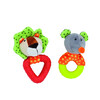 Plush lion and mouse  with TPR ring   display 18 pcs  12 15 cm