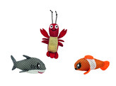 Mesh sea animals with catnip   Display 30 pcs  8-10 cm