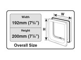 Cat Mate 2-weg kattenluiken met tunnel tot 50mm  wit