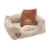 Knuffelbed LOVE YOU  beige 47x37x17cm / 50x40cm