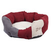 Knuffelbed Amelie L45xB41cm bordeauxrood/antraciet