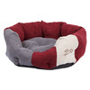 Knuffelbed Amelie L45xB41cm bordeauxrood/antraciet