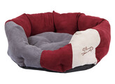 Knuffelbed Amelie L45xB41cm bordeauxrood/antraciet