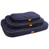 Ligkussen Jerome  navy-cognac  60x40x6cm