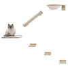 Klimwand Rocky voor katten  6-delig  naturel/wit