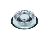 Anti-gulping stainless steel bowl  anti slip   1 35 ltr  30 cm