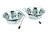 Double bowl stainless steel  SILENT DINER    2 x 11 cm 0 20 ltr.