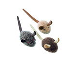 Souris en peluche avec queue en cuir   small  3 pcs.  6 cm