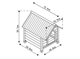 Dog kennel  CIVETTA 1 JAVA    l x w x h  72 5 x 52 5 x 69 cm