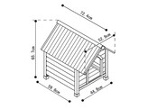 Dog kennel  CIVETTA 1 JAVA    l x w x h  72 5 x 52 5 x 69 cm