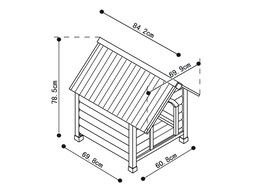 Dog kennel  CIVETTA 2 JAVA    l x w x h  84 x 70 x 82 cm