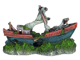 Aqua Ornaments  BOAT    21 x 8 x 13 5 cm