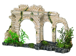 Aqua Ornaments  Arches dans muraille  avec plantes   25 x 6 5 x 15 cm