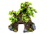 Aqua Ornaments  COTTAGE WITH TREE    17 x 14 5 x 17 5 cm