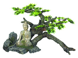 Aqua Ornaments  Buddha  - w.plants   32 5 x 16 5 x 21 0 cm