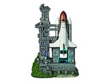 Aqua Ornaments  SPACE SHUTTLE WITH LAUNCH PAD  with LED   17 x 13 5 x 24 8 cm