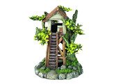 Aqua Ornaments  TRESS HOUSE  w/ plants   12 2 x 9 2 x 15 5 cm