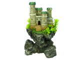 Aqua Ornaments  Chateau fort  avec plantes   12 5 x 10 5 x 19 cm