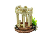 Aqua Ornaments  ANTIQUE COLUMN  with plants   15 5 x 13 7 x 15 cm cm