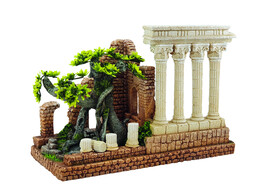 Aqua Ornaments  ANTIQUE COLUMN WITH BONSAI    32 x 15 5 x 22 cm cm