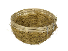 Bamboo nest w/ coir   small  O11 x 5 cm