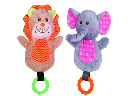 Plush lion and elephant   strip 12 pcs  27 cm