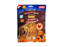 StarSnack Barbecue Wrapped Chicken   M app. 15 0 cm x 40 mm  3 pcs.  app. 235g