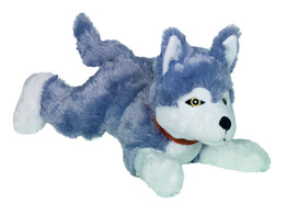 Plush laying dog  HUSKY    35 cm