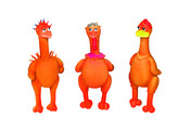 Latex figures  Cool Chicken    display 12 pcs..  21-22 cm