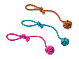 Rope Toy  Rope with hand loop   57 cm  275g  ball O 8 cm