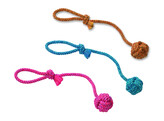 Rope Toy  Rope with hand loop   57 cm  275g  ball O 8 cm