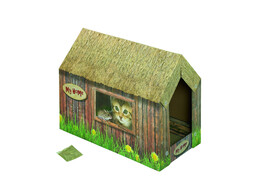 Cabane pour chat en carton   49 x 26 x 36 cm