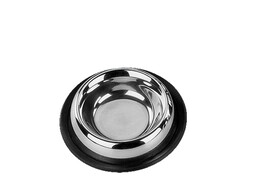 Stainless steel bowl ROYAL flat  anti slip   15 5 cm 0 20 ltr