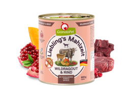 DOG WET Liebling s Mahlzeit venaison ragout   b uf  800 g x 6