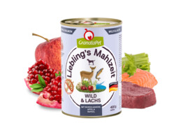 DOG WET Liebling s Mahlzeit gibier   saumon  400 g x 6