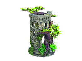 Aqua Ornaments  TOWER - w/ bonsai   9 x 10 x 15 cm