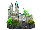 Aqua Ornaments  CASTLE  - w/ plants   18 2 x 11 5 x 15 5 cm