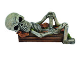 Aqua Ornaments  LYING DOWN SKELETON    17 x 7 8 x 7 3 cm