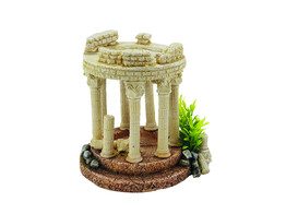 Aqua Ornaments  ANTIQUE COLUMN  with plants   15 5 x 13 7 x 15 cm cm