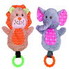 Lion et elephant en peluche   strip 12 pcs  27 cm