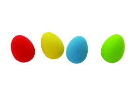 Rubber egg   display 24 pcs  5 5 cm