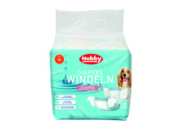 Diapers f. female dogs   12 pcs.  M   32 - 48 cm