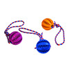 Dental rubber ball with rope   display 16 pcs.  ball  O 7 cm  rope  30 cm