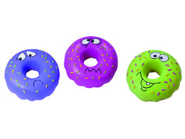 Latex Donut with Face   Display 12 pcs  12 cm