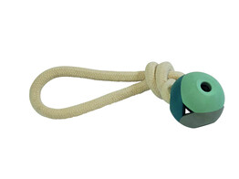 Rubber ball with rope   ball  8 cm  ropes  26 cm