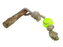 Coffee wood with rope and ball   L   approx. 56 cm